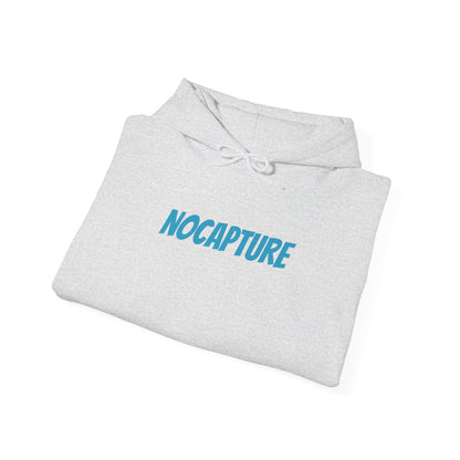 Unisex Heavy Blend™ Hooded Sweatshirt - Cozy Streetwear Baby Blue Logo front and back