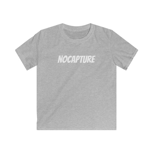NOCAPTUR E Graphic Tee - Stylish & Comfortable Softstyle Shirt for Playtime White Front And Back Logo