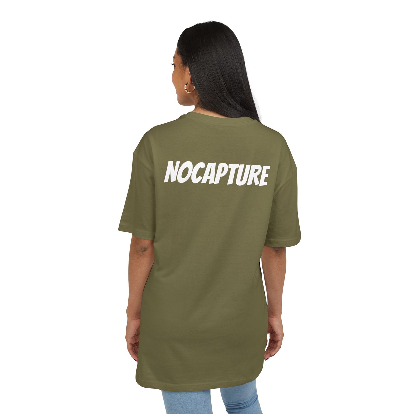 Unisex Heavy Oversize Tee - Front and Back Logo White v2