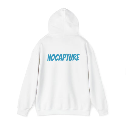 Unisex Heavy Blend™ Hooded Sweatshirt - Cozy Streetwear Baby Blue Logo front and back