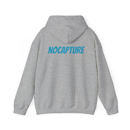 Unisex Heavy Blend™ Hooded Sweatshirt - Cozy Streetwear Baby Blue Logo front and back