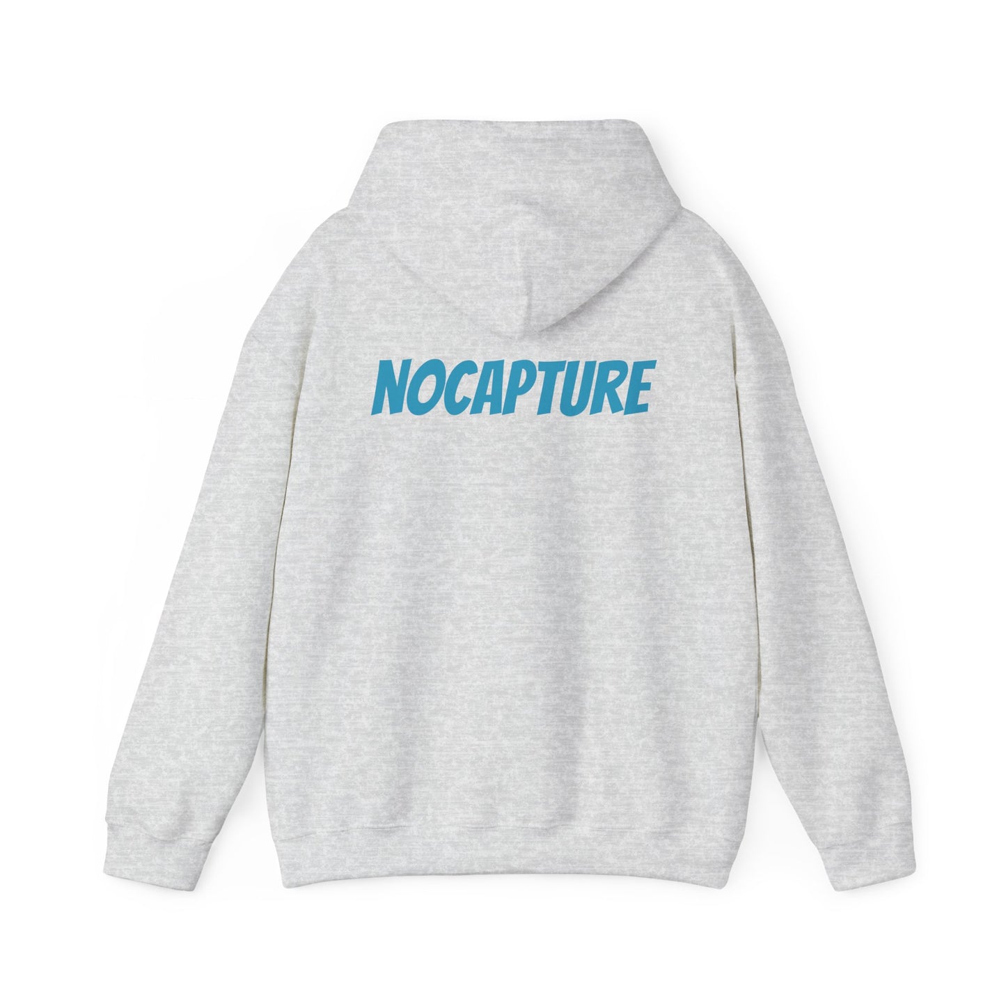 Unisex Heavy Blend™ Hooded Sweatshirt - Cozy Streetwear Baby Blue Logo front and back