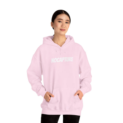 Unisex Heavy Blend™ Hooded Sweatshirt - Cozy Streetwear White Logo front and back