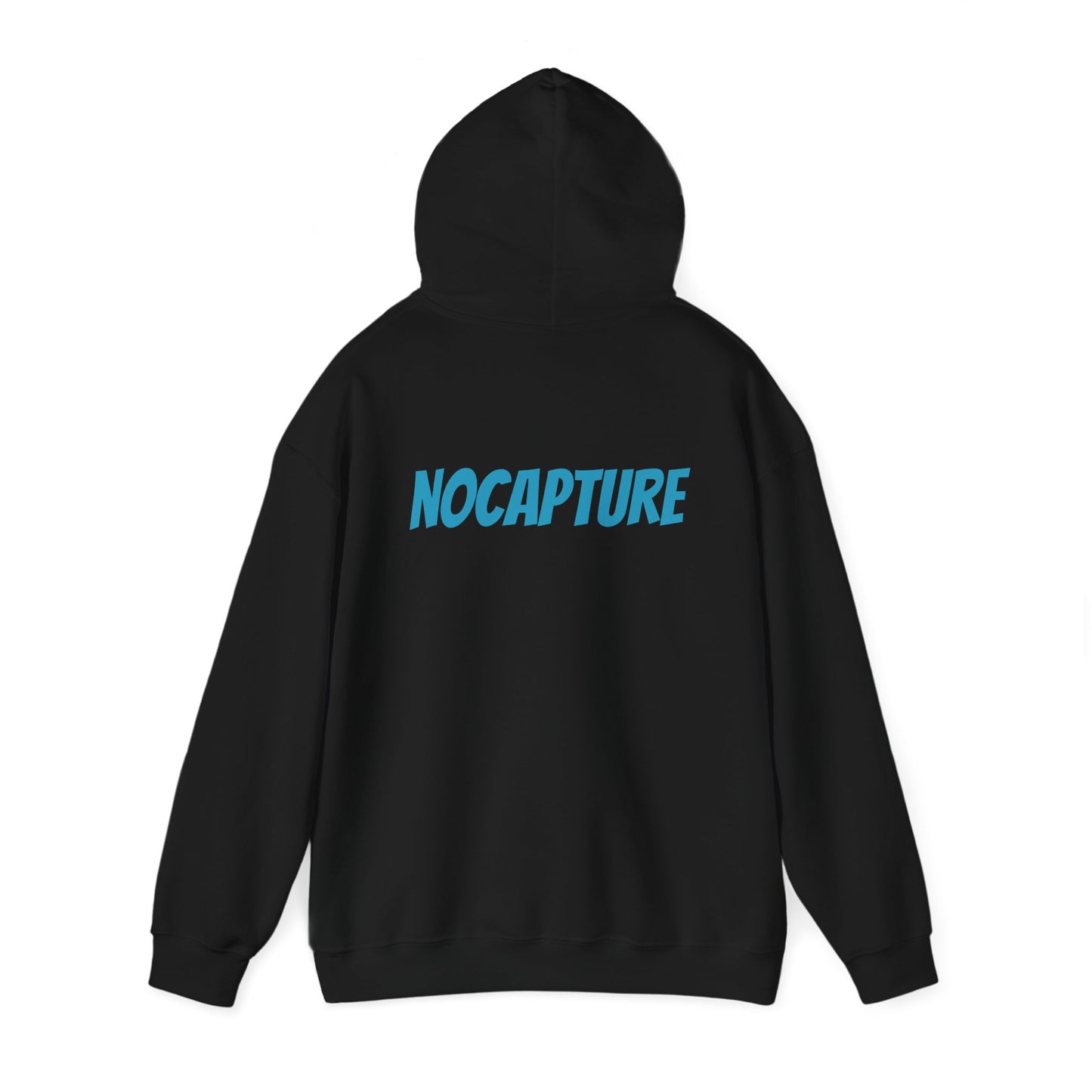 Unisex Heavy Blend™ Hooded Sweatshirt - Cozy Streetwear Baby Blue Logo front and back