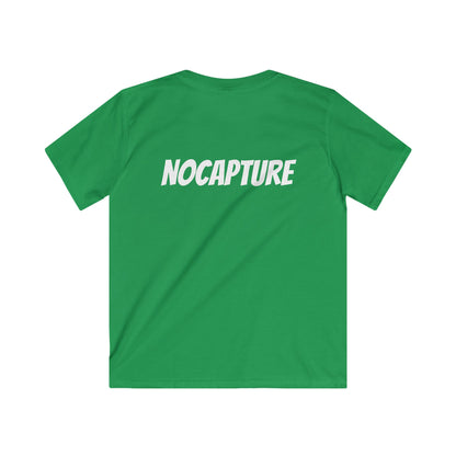 NOCAPTUR E Graphic Tee - Stylish & Comfortable Softstyle Shirt for Playtime White Front And Back Logo