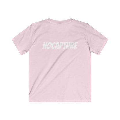 NOCAPTUR E Graphic Tee - Stylish & Comfortable Softstyle Shirt for Playtime White Front And Back Logo