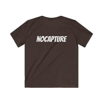 NOCAPTUR E Graphic Tee - Stylish & Comfortable Softstyle Shirt for Playtime White Front And Back Logo