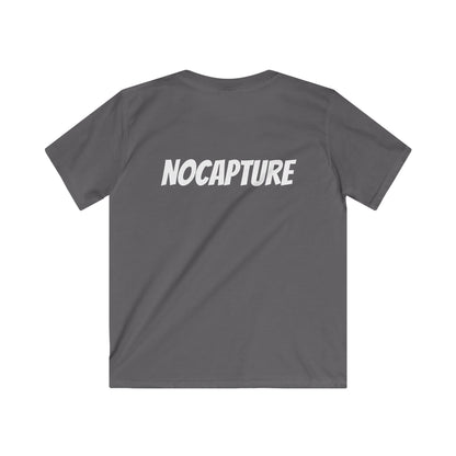 NOCAPTUR E Graphic Tee - Stylish & Comfortable Softstyle Shirt for Playtime White Front And Back Logo