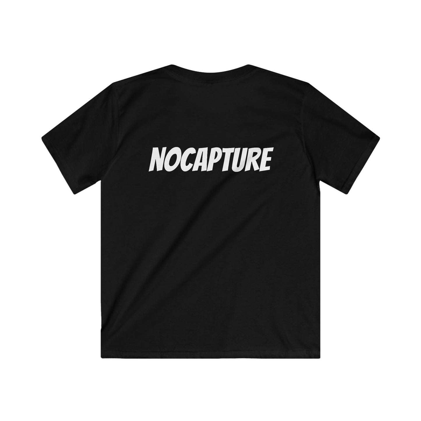 NOCAPTUR E Graphic Tee - Stylish & Comfortable Softstyle Shirt for Playtime White Front And Back Logo
