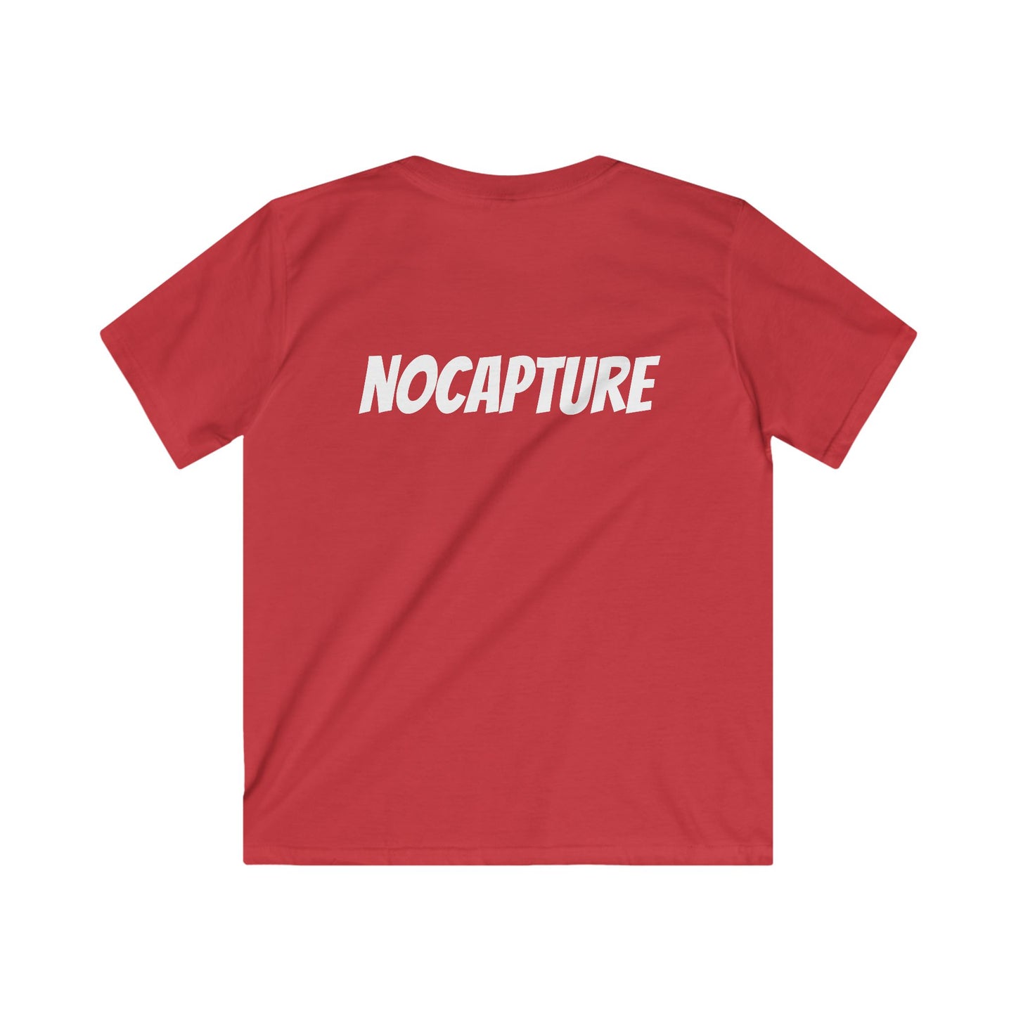 NOCAPTUR E Graphic Tee - Stylish & Comfortable Softstyle Shirt for Playtime White Front And Back Logo
