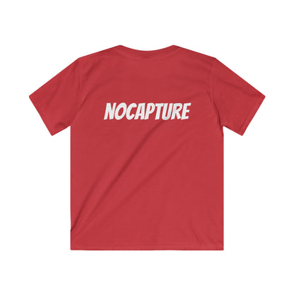 NOCAPTUR E Graphic Tee - Stylish & Comfortable Softstyle Shirt for Playtime White Front And Back Logo