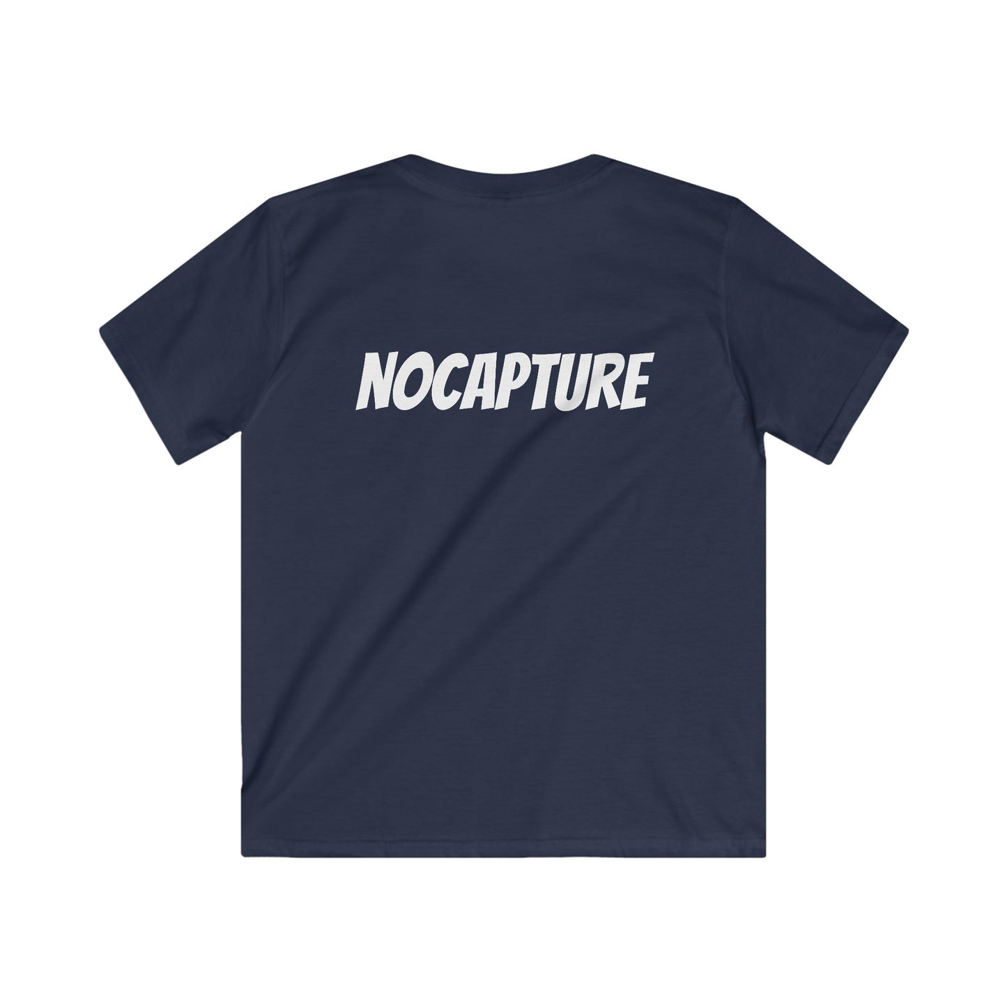 NOCAPTUR E Graphic Tee - Stylish & Comfortable Softstyle Shirt for Playtime White Front And Back Logo