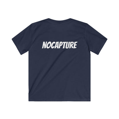NOCAPTUR E Graphic Tee - Stylish & Comfortable Softstyle Shirt for Playtime White Front And Back Logo