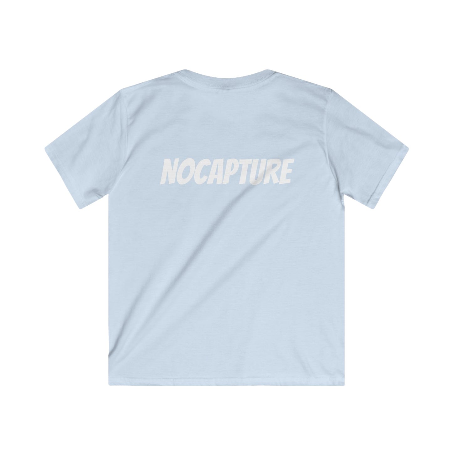 NOCAPTUR E Graphic Tee - Stylish & Comfortable Softstyle Shirt for Playtime White Front And Back Logo