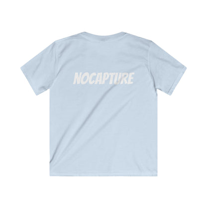 NOCAPTUR E Graphic Tee - Stylish & Comfortable Softstyle Shirt for Playtime White Front And Back Logo