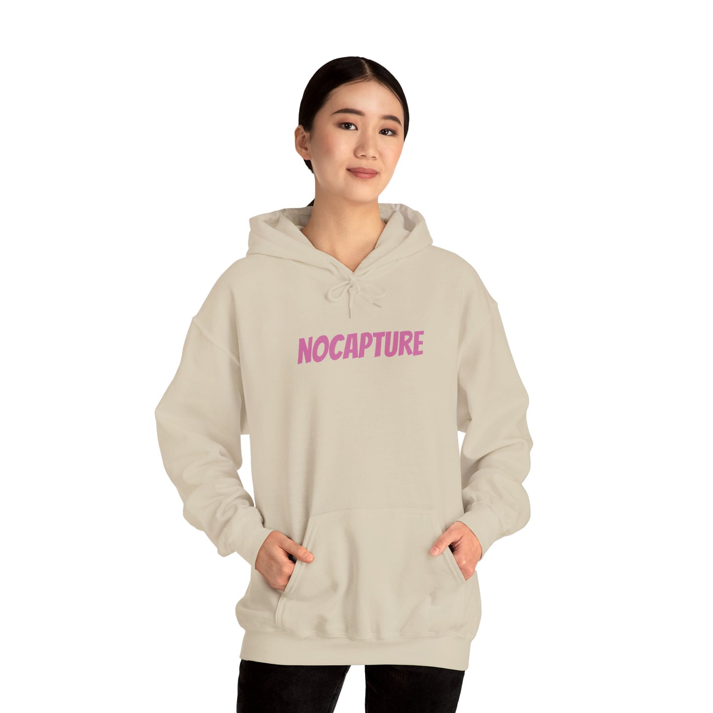 Unisex Heavy Blend™ Hooded Sweatshirt - Cozy Streetwear pink Logo front and back