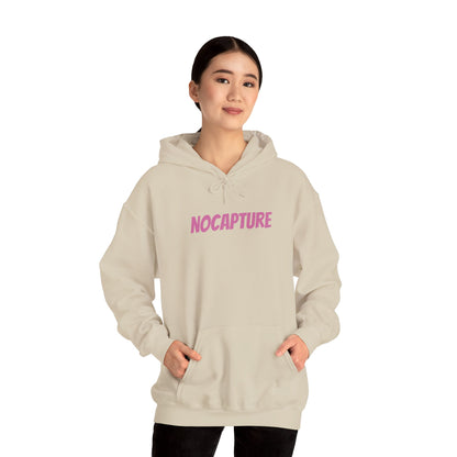 Unisex Heavy Blend™ Hooded Sweatshirt - Cozy Streetwear pink Logo front and back