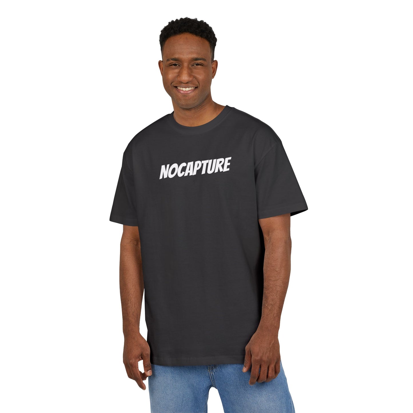Unisex Heavy Oversize Tee - Front and Back Logo White v2