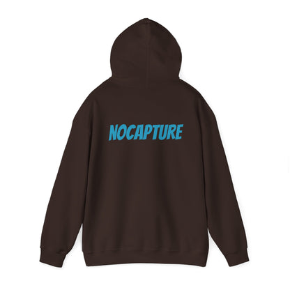 Unisex Heavy Blend™ Hooded Sweatshirt - Cozy Streetwear Baby Blue Logo front and back