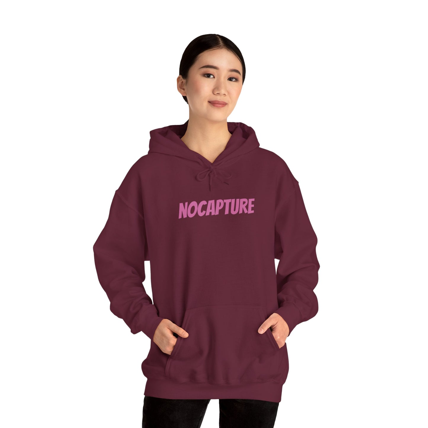Unisex Heavy Blend™ Hooded Sweatshirt - Cozy Streetwear pink Logo front and back