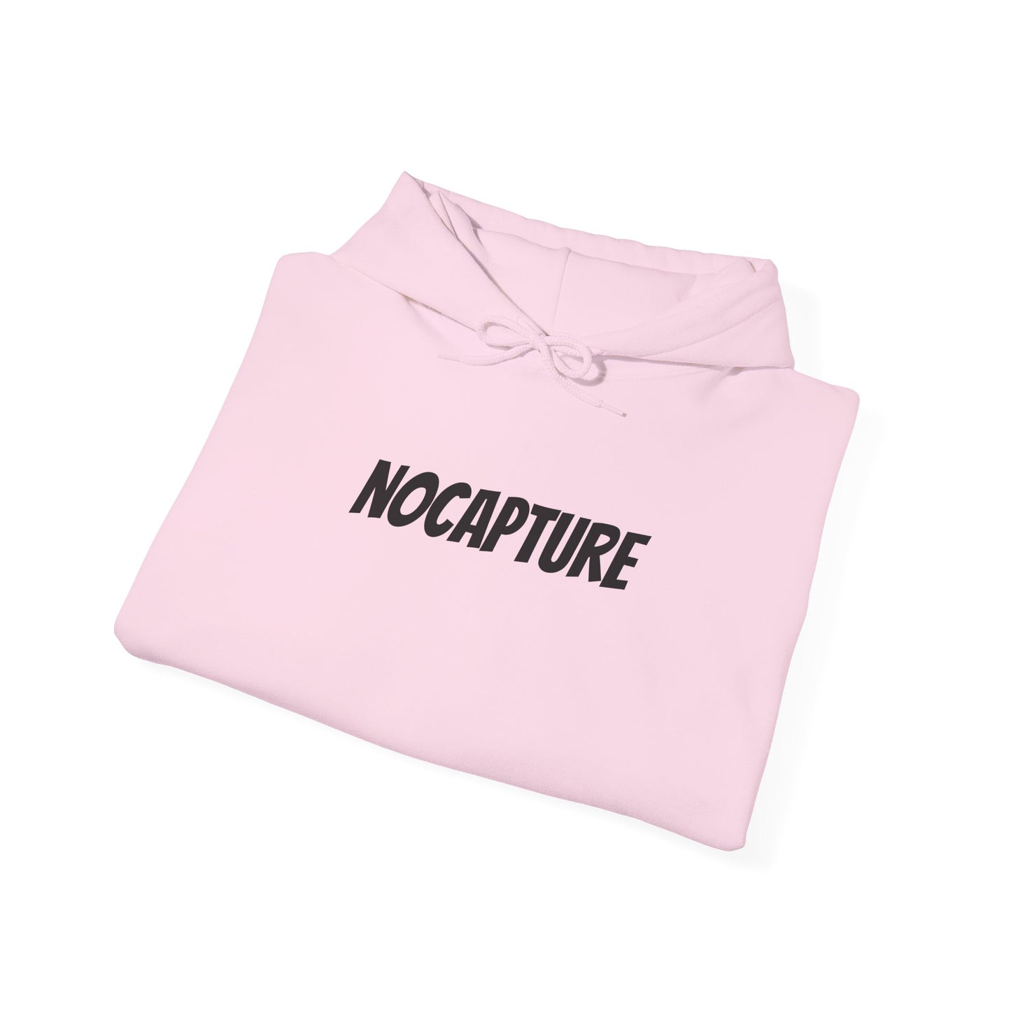 NOCAPTURE Unisex Heavy Blend™ Hooded Sweatshirt - Cozy Streetwear black Logo front and back