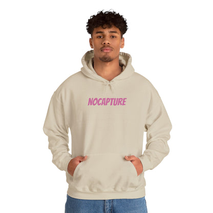 Unisex Heavy Blend™ Hooded Sweatshirt - Cozy Streetwear pink Logo front and back
