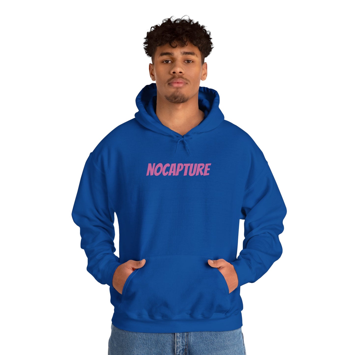 Unisex Heavy Blend™ Hooded Sweatshirt - Cozy Streetwear pink Logo front and back