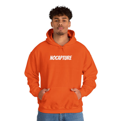 Unisex Heavy Blend™ Hooded Sweatshirt - Cozy Streetwear White Logo front and back