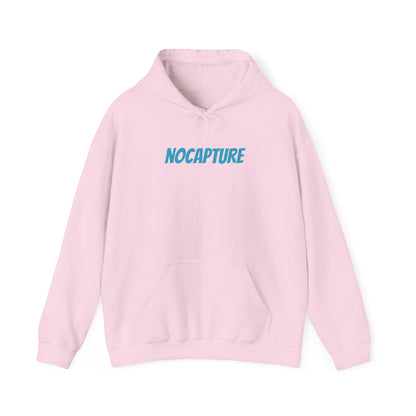 Unisex Heavy Blend™ Hooded Sweatshirt - Cozy Streetwear Baby Blue Logo front and back