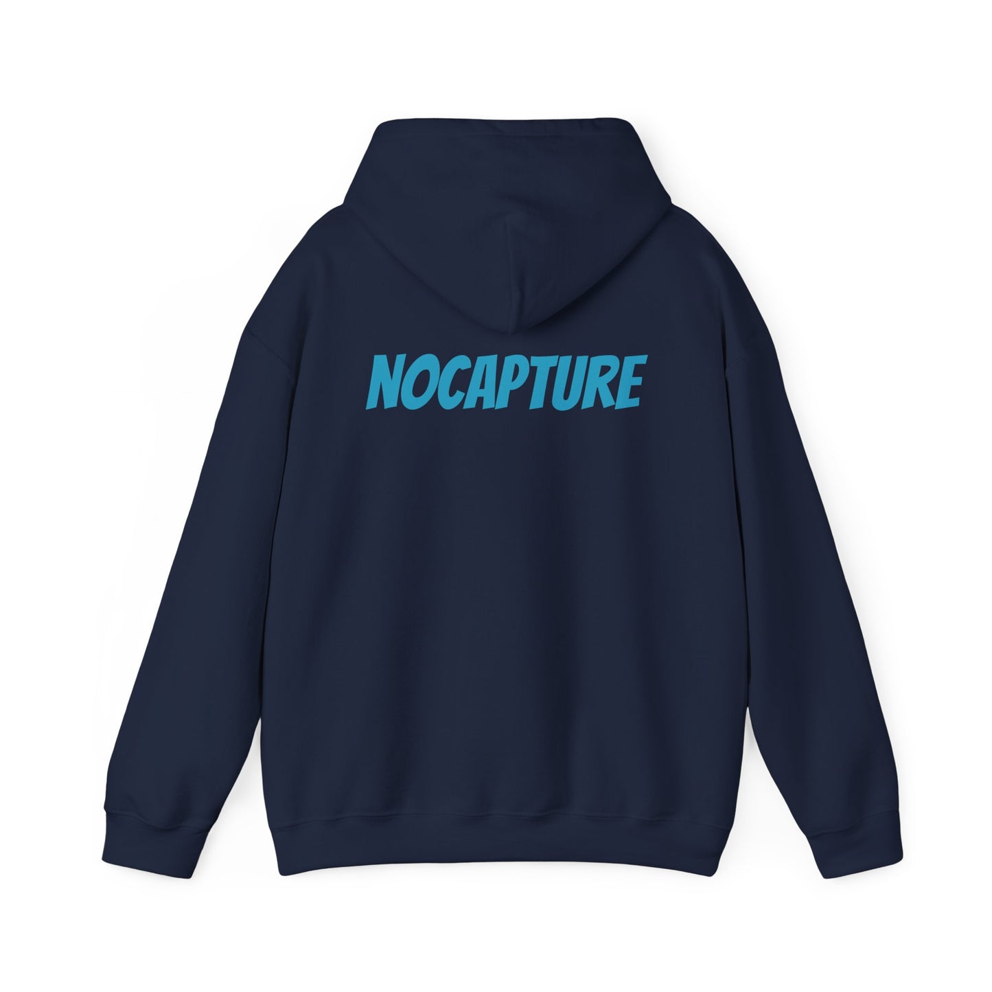 Unisex Heavy Blend™ Hooded Sweatshirt - Cozy Streetwear Baby Blue Logo front and back