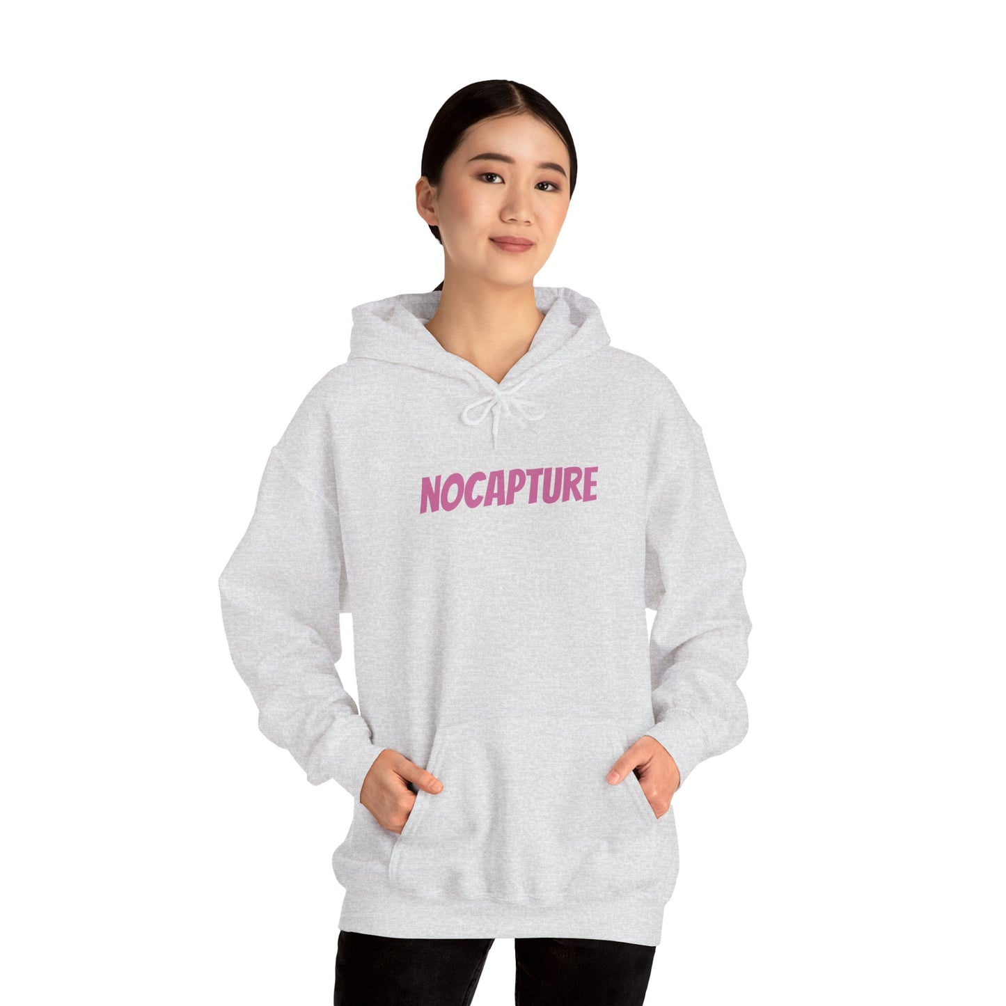 Unisex Heavy Blend™ Hooded Sweatshirt - Cozy Streetwear pink Logo front and back
