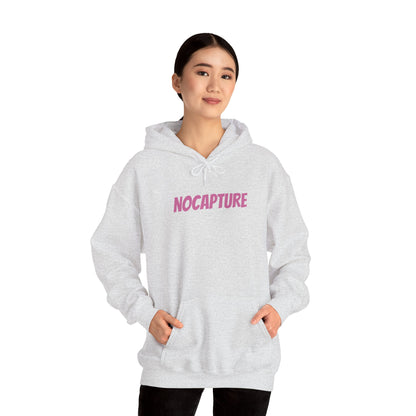Unisex Heavy Blend™ Hooded Sweatshirt - Cozy Streetwear pink Logo front and back