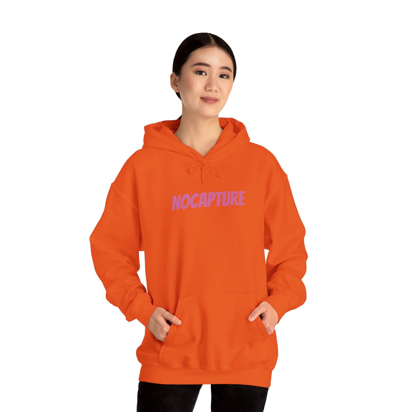 Unisex Heavy Blend™ Hooded Sweatshirt - Cozy Streetwear pink Logo front and back