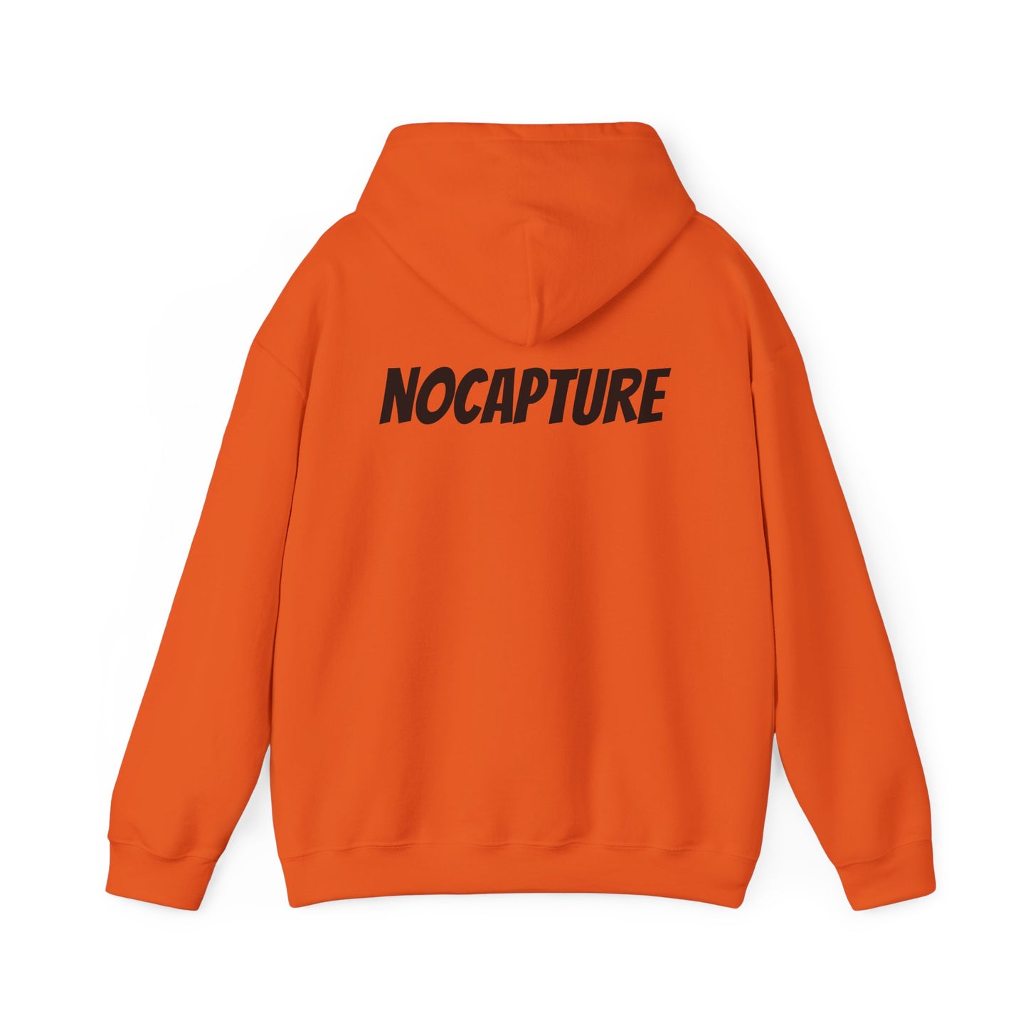 NOCAPTURE Unisex Heavy Blend™ Hooded Sweatshirt - Cozy Streetwear black Logo front and back