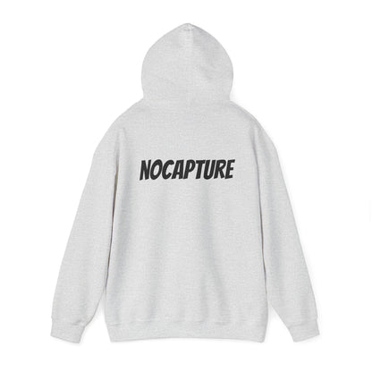 NOCAPTURE Unisex Heavy Blend™ Hooded Sweatshirt - Cozy Streetwear black Logo front and back