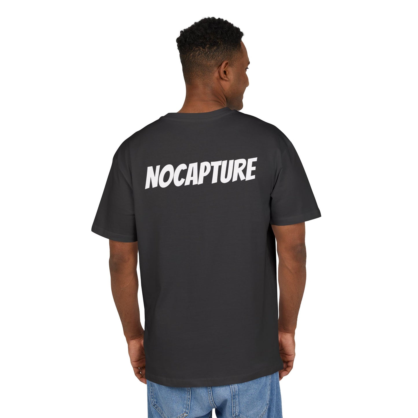 Unisex Heavy Oversize Tee - Front and Back Logo White v2