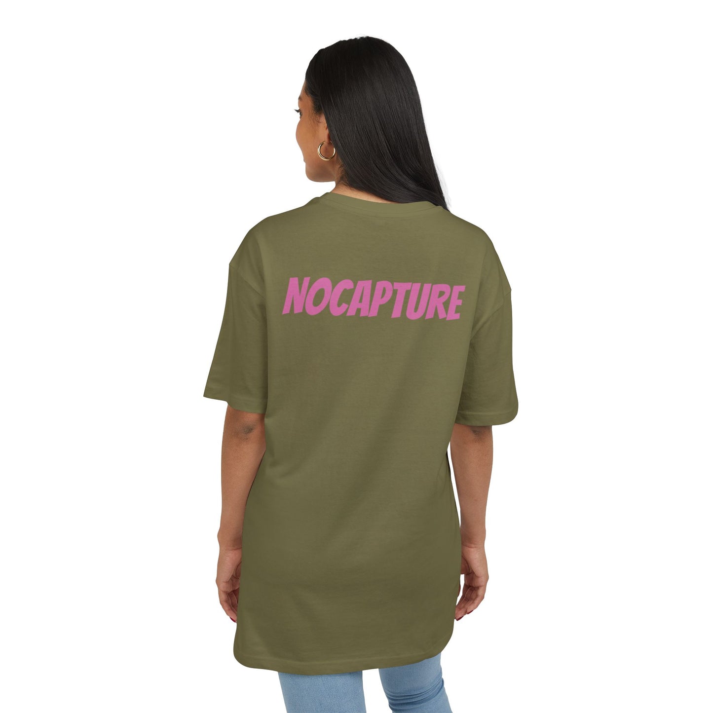 Copy of  Unisex Heavy Oversize Tee - Front and Back Logo BabyPink