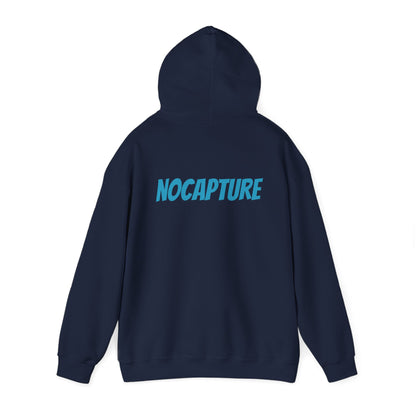 Unisex Heavy Blend™ Hooded Sweatshirt - Cozy Streetwear Baby Blue Logo front and back