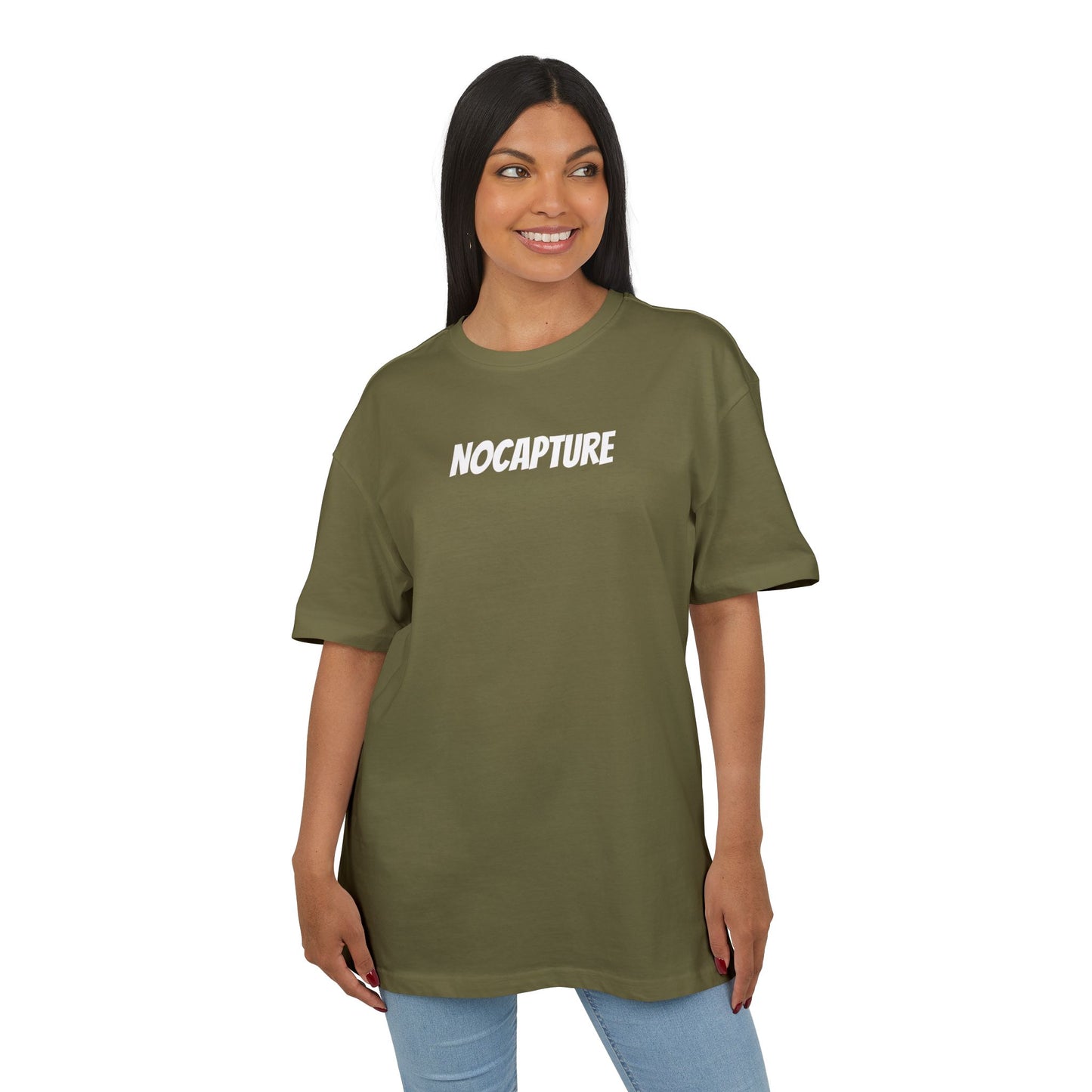 Unisex Heavy Oversize Tee - Front and Back Logo White v2