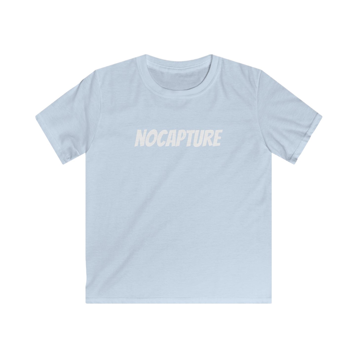 NOCAPTUR E Graphic Tee - Stylish & Comfortable Softstyle Shirt for Playtime White Front And Back Logo