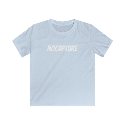 NOCAPTUR E Graphic Tee - Stylish & Comfortable Softstyle Shirt for Playtime White Front And Back Logo