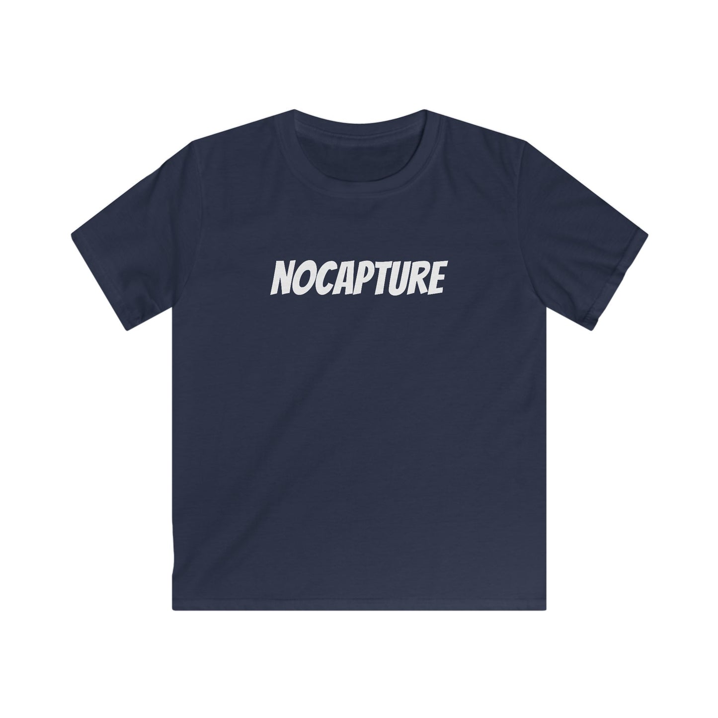 NOCAPTUR E Graphic Tee - Stylish & Comfortable Softstyle Shirt for Playtime White Front And Back Logo