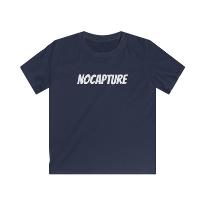 NOCAPTUR E Graphic Tee - Stylish & Comfortable Softstyle Shirt for Playtime White Front And Back Logo