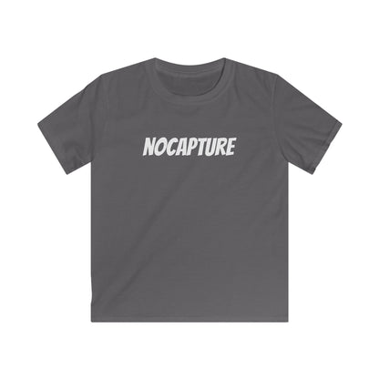 NOCAPTUR E Graphic Tee - Stylish & Comfortable Softstyle Shirt for Playtime White Front And Back Logo