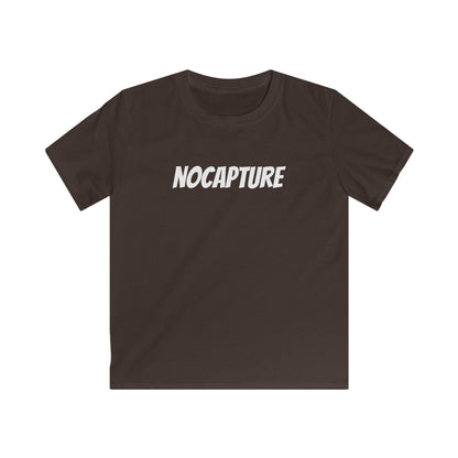 NOCAPTUR E Graphic Tee - Stylish & Comfortable Softstyle Shirt for Playtime White Front And Back Logo