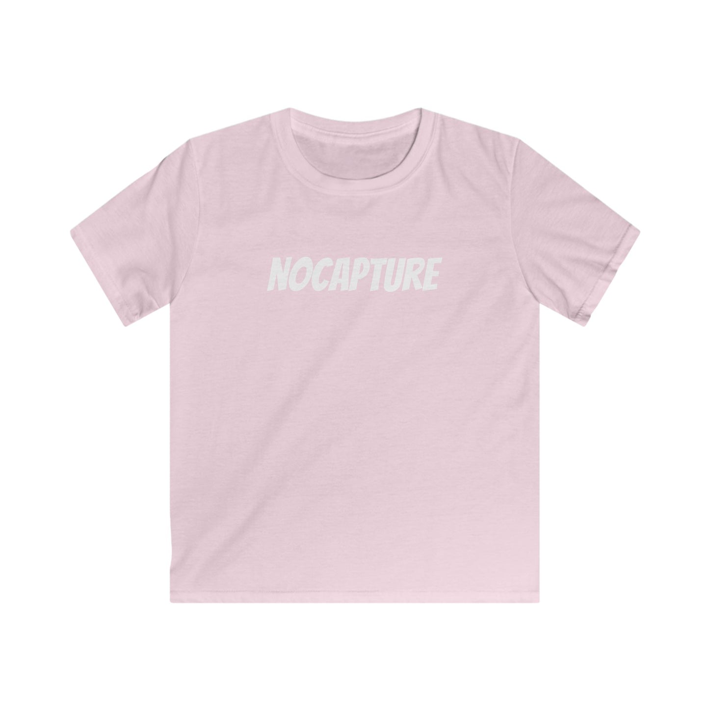 NOCAPTUR E Graphic Tee - Stylish & Comfortable Softstyle Shirt for Playtime White Front And Back Logo
