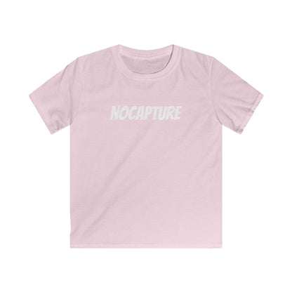 NOCAPTUR E Graphic Tee - Stylish & Comfortable Softstyle Shirt for Playtime White Front And Back Logo