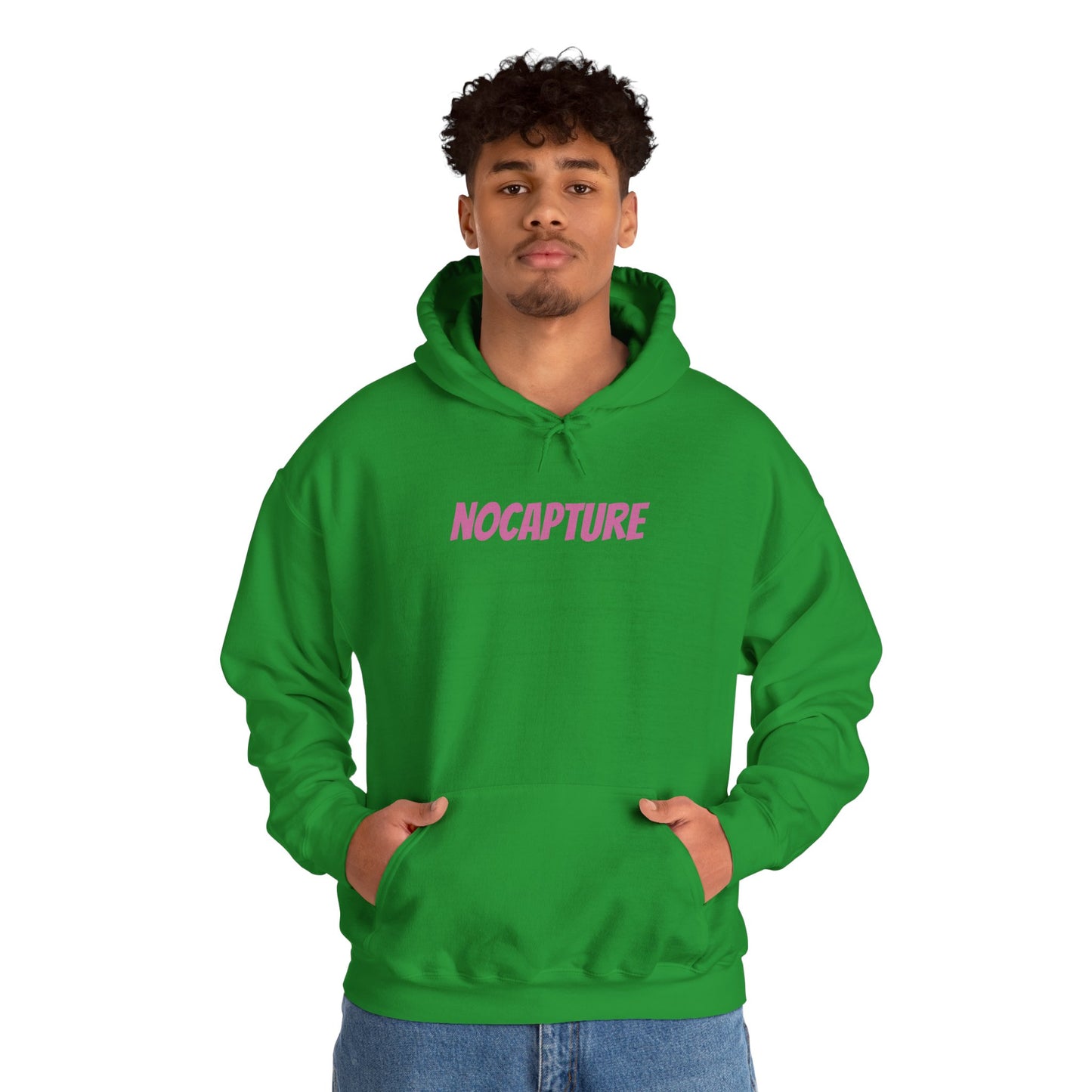 Unisex Heavy Blend™ Hooded Sweatshirt - Cozy Streetwear pink Logo front and back