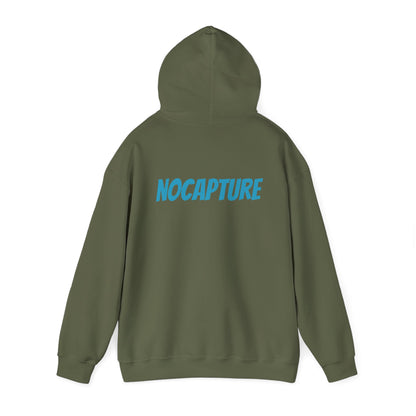 Unisex Heavy Blend™ Hooded Sweatshirt - Cozy Streetwear Baby Blue Logo front and back
