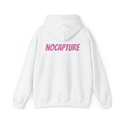Unisex Heavy Blend™ Hooded Sweatshirt - Cozy Streetwear pink Logo front and back